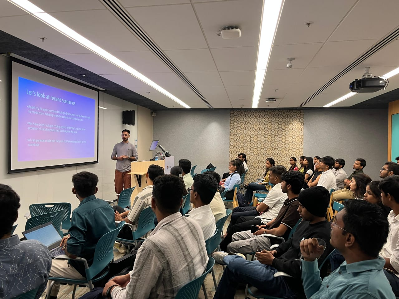 Team brainstorming at hackathon