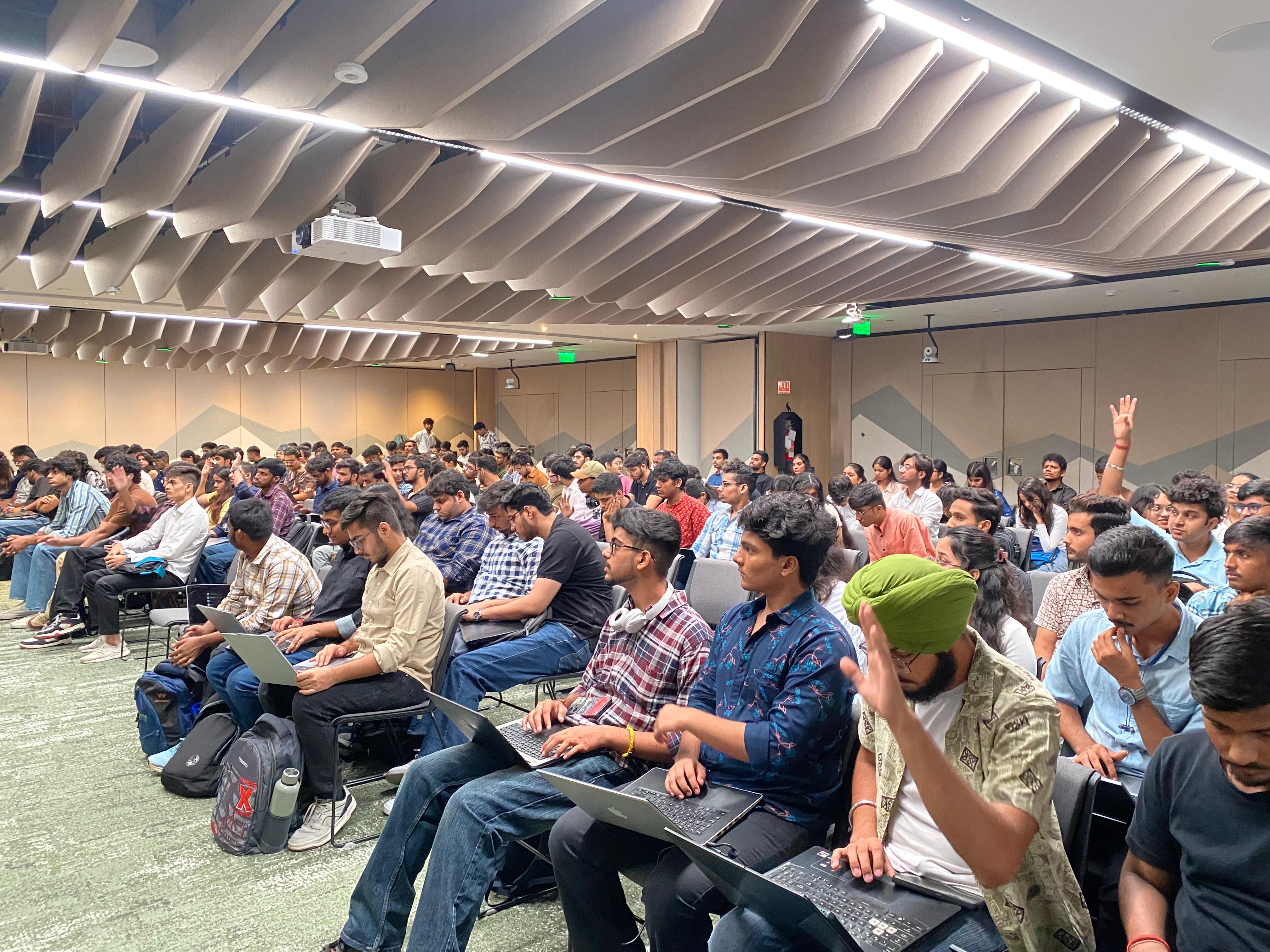 Team presenting project at hackathon